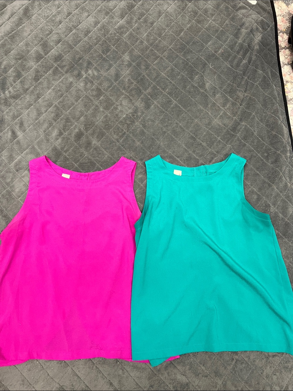 Anthropologie Sleeveless Tank Tops in Hot Pink and Teal